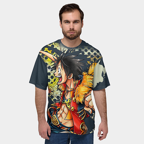 Мужская футболка оверсайз One Piece / 3D-принт – фото 3
