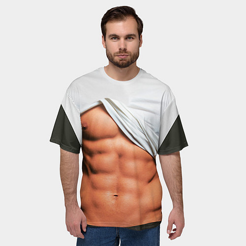 Мужская футболка оверсайз Идеальное тело / 3D-принт – фото 3