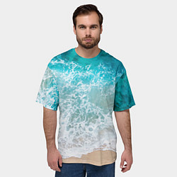 Футболка оверсайз мужская Берег, цвет: 3D-принт — фото 2