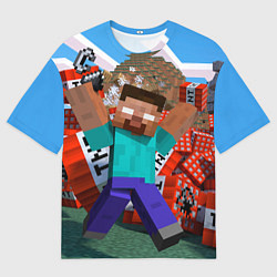 Футболка оверсайз мужская Minecraft Man, цвет: 3D-принт