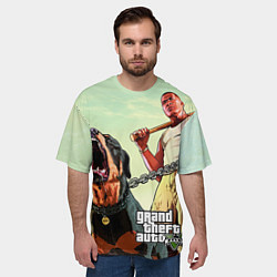 Футболка оверсайз мужская GTA 5: Franklin Clinton, цвет: 3D-принт — фото 2