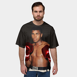Футболка оверсайз мужская Мухаммед Али, цвет: 3D-принт — фото 2