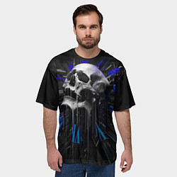 Футболка оверсайз мужская Череп, цвет: 3D-принт — фото 2