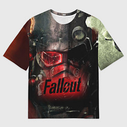 Футболка оверсайз мужская Fallout Red, цвет: 3D-принт
