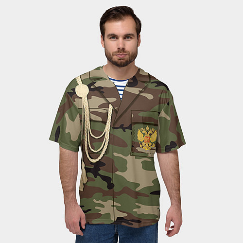 Мужская футболка оверсайз Униформа дембеля / 3D-принт – фото 3