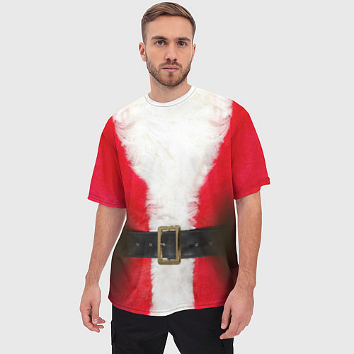 Мужская футболка оверсайз Дед мороз / 3D-принт – фото 3