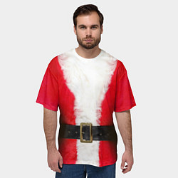 Футболка оверсайз мужская Дед мороз, цвет: 3D-принт — фото 2