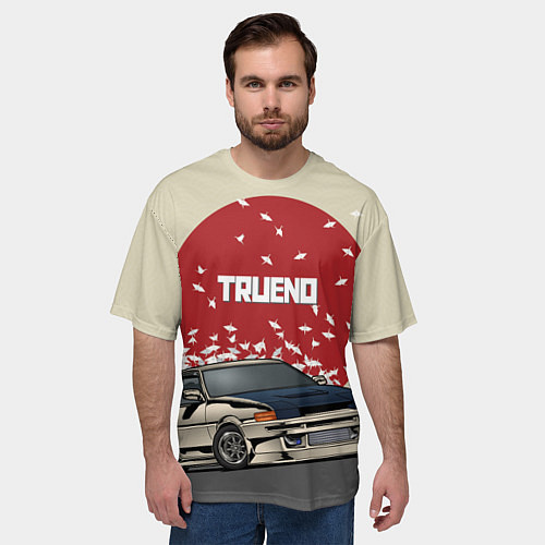 Мужская футболка оверсайз Toyota Trueno ae86 / 3D-принт – фото 3