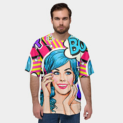 Футболка оверсайз мужская Pop art, цвет: 3D-принт — фото 2