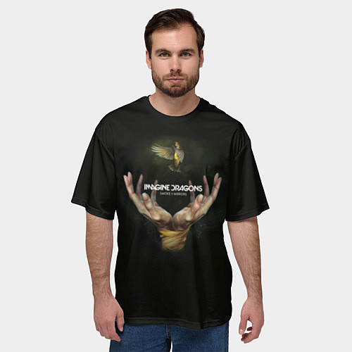 Мужская футболка оверсайз Imagine Dragons: Smoke + Mirrors / 3D-принт – фото 3