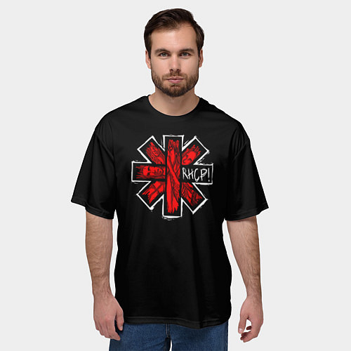 Мужская футболка оверсайз RHCP Symbol / 3D-принт – фото 3