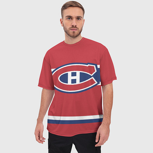 Мужская футболка оверсайз Montreal Canadiens / 3D-принт – фото 3