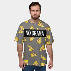 Футболка оверсайз мужская No drama, цвет: 3D-принт — фото 2