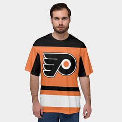 Футболка оверсайз мужская Philadelphia Flyers, цвет: 3D-принт — фото 2