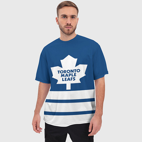 Мужская футболка оверсайз Toronto Maple Leafs / 3D-принт – фото 3