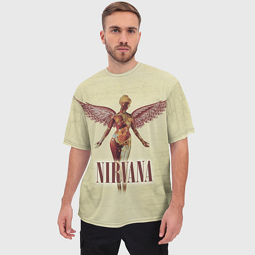Мужская футболка оверсайз Nirvana Angel / 3D-принт – фото 3