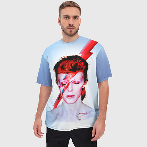 Мужская футболка оверсайз Aladdin sane / 3D-принт – фото 3