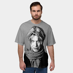 Футболка оверсайз мужская Дэвид Боуи, цвет: 3D-принт — фото 2