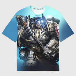 Футболка оверсайз мужская Серый рыцарь, цвет: 3D-принт