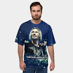 Футболка оверсайз мужская Nickelback: Chad Kroeger, цвет: 3D-принт — фото 2