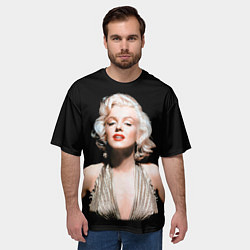 Футболка оверсайз мужская Мерлин Монро 2, цвет: 3D-принт — фото 2