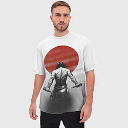 Футболка оверсайз мужская Ярость самурая, цвет: 3D-принт — фото 2