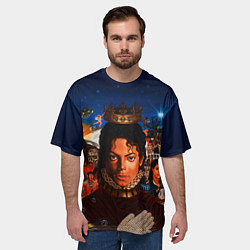 Футболка оверсайз мужская Michael Jackson: Pop King, цвет: 3D-принт — фото 2