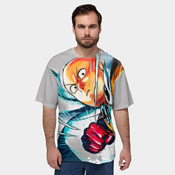 Футболка оверсайз мужская One Punch Man Rage, цвет: 3D-принт — фото 2