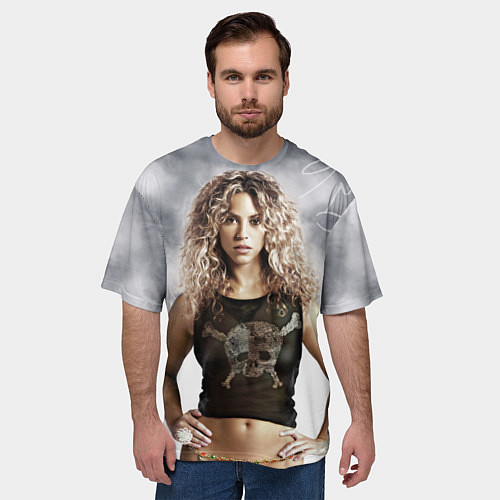Мужская футболка оверсайз Шакира Изабель Мебарак Риполл / 3D-принт – фото 3