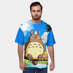 Футболка оверсайз мужская Тоторо и компания, цвет: 3D-принт — фото 2