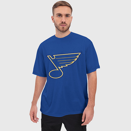 Мужская футболка оверсайз St Louis Blues: Tarasenko 91 / 3D-принт – фото 3