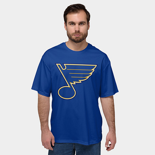 Мужская футболка оверсайз St Louis Blues: Tarasenko 91 / 3D-принт – фото 3