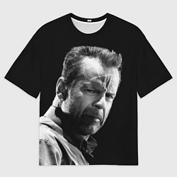 Футболка оверсайз мужская Брюс Уиллис со шрамом, цвет: 3D-принт