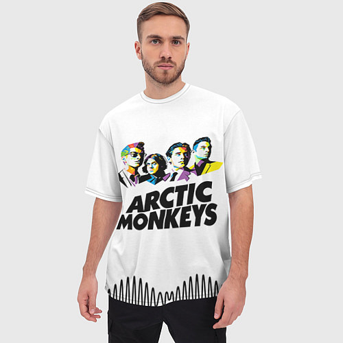Мужская футболка оверсайз Arctic Monkeys: Music Wave / 3D-принт – фото 3
