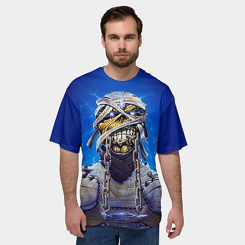 Мужская футболка оверсайз Iron Maiden: Mummy / 3D-принт – фото 3