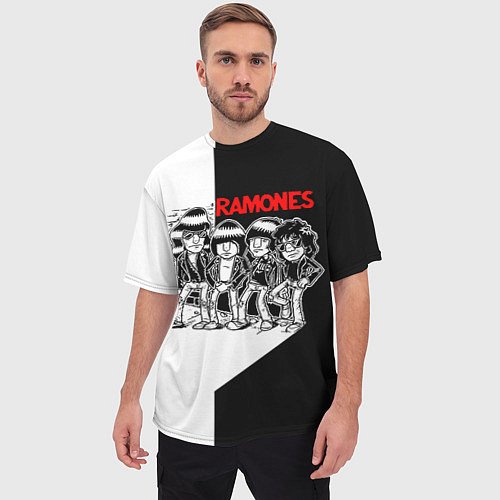 Мужская футболка оверсайз Ramones Boys / 3D-принт – фото 3