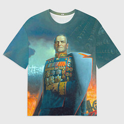 Футболка оверсайз мужская Георгий Жуков: Маршал Победы, цвет: 3D-принт