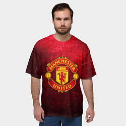 Футболка оверсайз мужская Манчестер Юнайтед, цвет: 3D-принт — фото 2