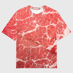 Футболка оверсайз мужская Кусок мяса, цвет: 3D-принт