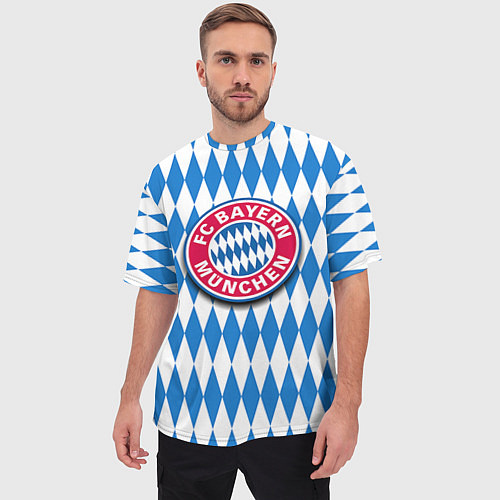 Мужская футболка оверсайз FC Bayern Munchen / 3D-принт – фото 3