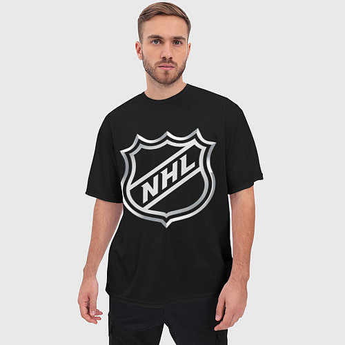 Мужская футболка оверсайз NHL / 3D-принт – фото 3