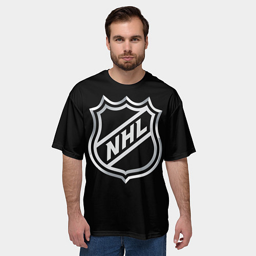 Мужская футболка оверсайз NHL / 3D-принт – фото 3