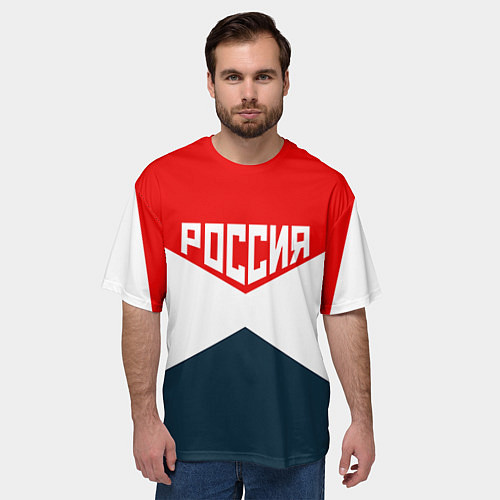 Мужская футболка оверсайз Форма России / 3D-принт – фото 3