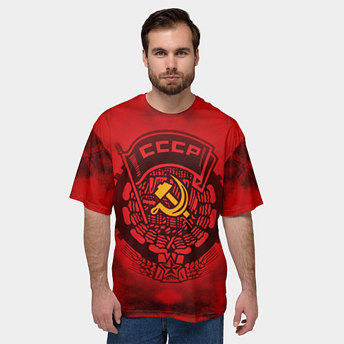 Мужская футболка оверсайз СССР / 3D-принт – фото 3