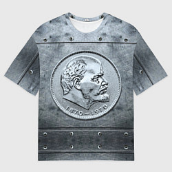 Футболка оверсайз мужская Советский железный рубль - юбилейный, цвет: 3D-принт