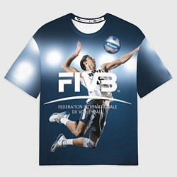 Футболка оверсайз мужская Волейбол 4, цвет: 3D-принт