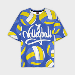 Футболка оверсайз мужская Волейбол 6, цвет: 3D-принт