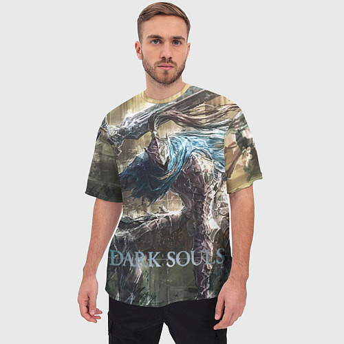 Мужская футболка оверсайз Dark Souls / 3D-принт – фото 3