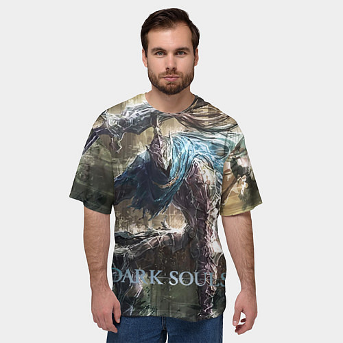 Мужская футболка оверсайз Dark Souls / 3D-принт – фото 3