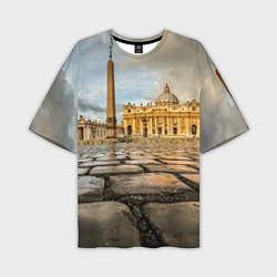Мужская футболка оверсайз Площадь святого Петра